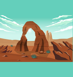 Beautiful Western American Rock Arch Vast Desert