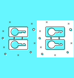 Black Line Metal Mold Plates For Casting Keys Icon