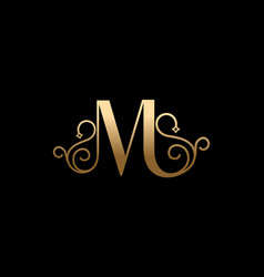 Letter M Elegant Luxury Logo Design