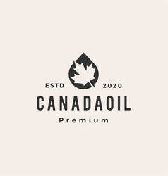 Canada Oil Hipster Vintage Logo Icon