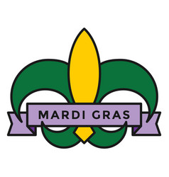 Mardi Gras Badge Colored