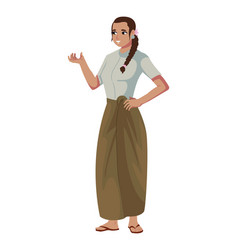 Myanmar Woman Character