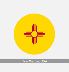 New Mexico Round Circle Flag