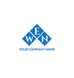 Wen Letter Logo Design On Black Background