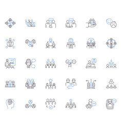 Administrative Assistants Line Icons Collection