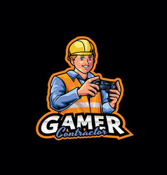 Contractor Gamer Mascot Logo Design