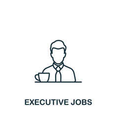 Executive Jobs Icon Monochrome Simple Recruitment