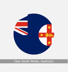 New South Wales Australia Round Circle Flag