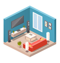 Realistic Isometric Livingroom