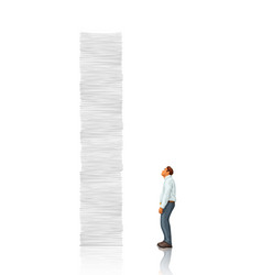 White Tall Paper Stack Vs Man