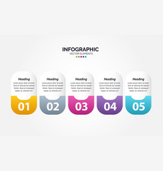 Horizontal Infographic Arrow Design With 5