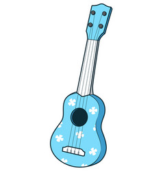 Light Blue Ukulele Cartoon Clip Art