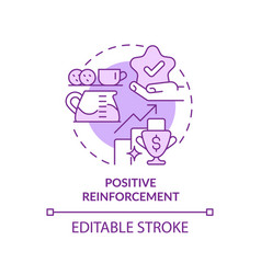 Positive Reinforcement Purple Concept Icon