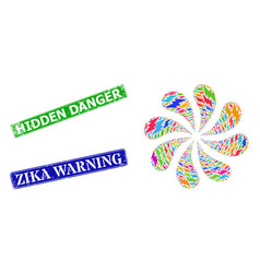 Rubber Hidden Danger Stamp Seals And Green