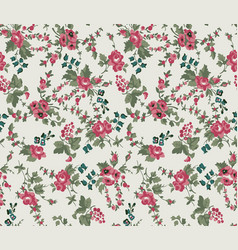 Seamless Floral Pattern On Off White Background