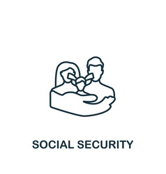 Social Security Icon Monochrome Simple