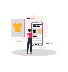 Image Of Online Clothes Shopping Concept