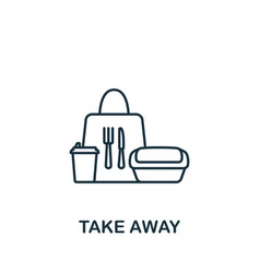 Take Away Icon Monochrome Simple New Normality