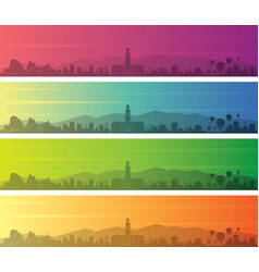 Colorado Springs Multiple Color Gradient Skyline