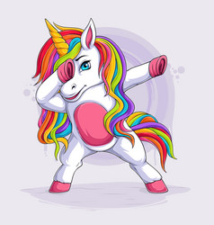 Hand Drawn Cute Dabbing Unicorn Funny