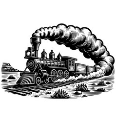 Steam Train Linocut