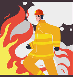 Fireman Running Character