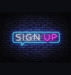 Sign Up Neon Text Up Neon