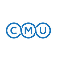 Cmu Letter Logo Design On White Background