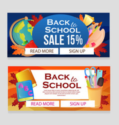 Colorful School Banner With School Stock