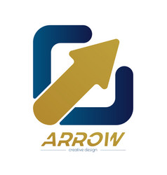 Company Logo The Arrow Is In The Square Template