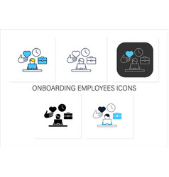 Onboarding Employees Icons Set