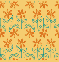 Seamless Pattern Flower Chamomile Daisy For Design