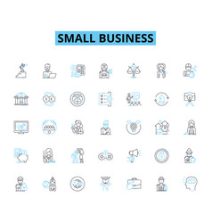 Small Business Linear Icons Set Entrepreneurship