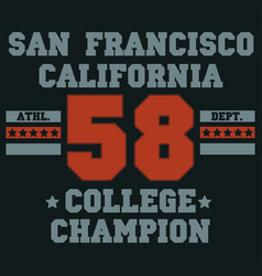 California T-shirt Fashion Typography Sport