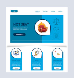 Hot Seat Flat Landing Page Website Template