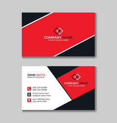 Red And Black Modern Business Card Template