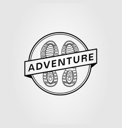 Shoe Adventure Print Or Footpath Logo Design