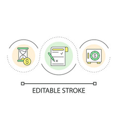 Certificate Of Deposit Account Loop Concept Icon