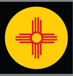 Circle Badge New Mexico State Flag