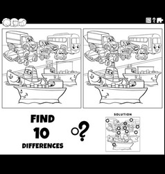 Differences Activity With Cartoon Transportation