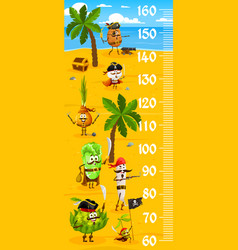 Kids Height Chart Ruler Cartoon Vegetable Pirates