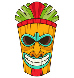 Simple Tiki Mask Cartoon Clip Art