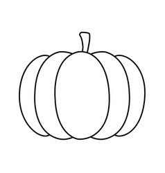 Flat Hand Drawn Outline Pumpkin