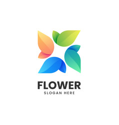 Logo Flower Gradient Colorful Style