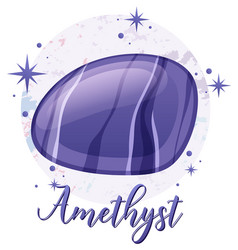 Amethyst Gemstone With Text