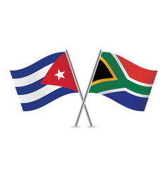 Cuba And South Africa Crossed Flags