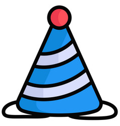 Party Cone Colored Outline Icon Hindu Festival