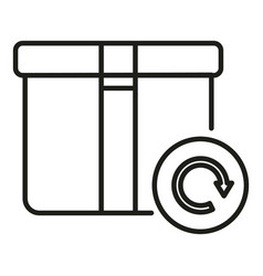 Parcel Box Icon Outline Store Gift