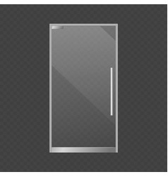 Realistic Closed Glass Door Exterior Store