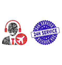 Mosaic Air Dispatcher Icon With Textured 24h